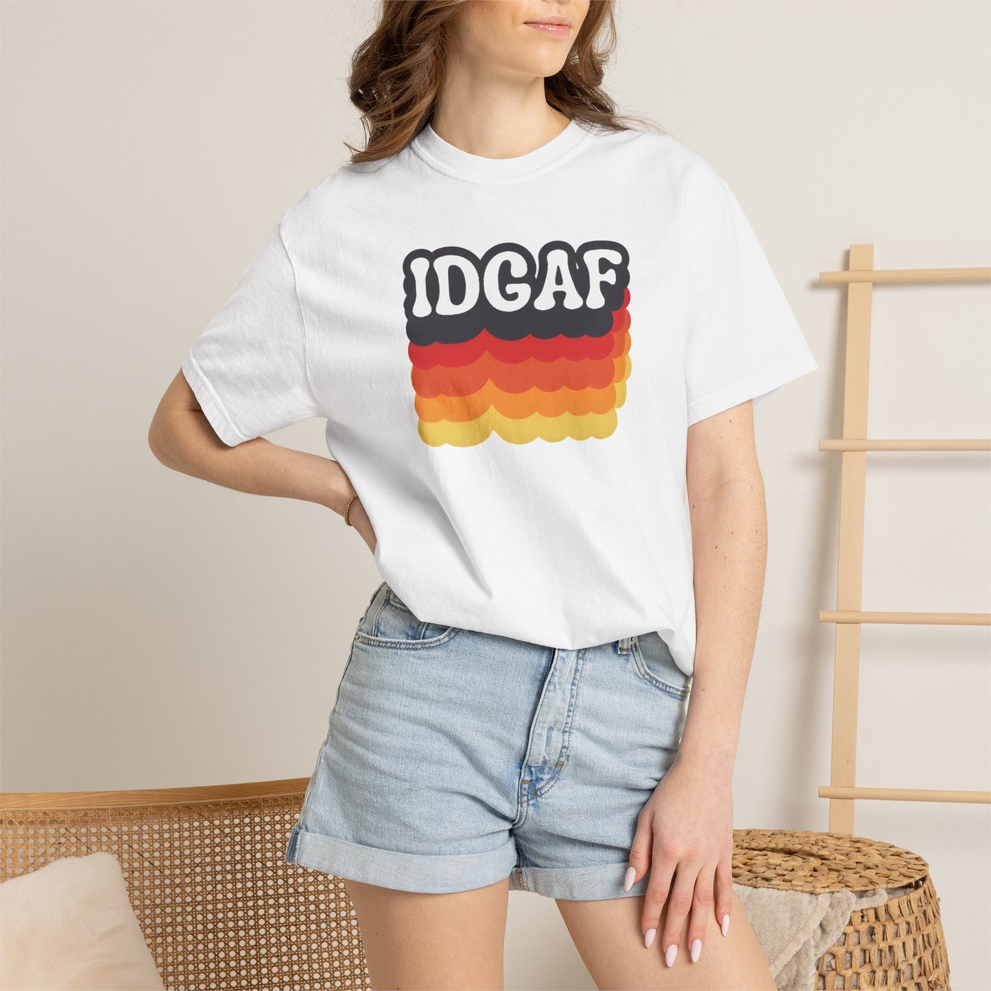 IDGAF Retro Wave T-Shirt
