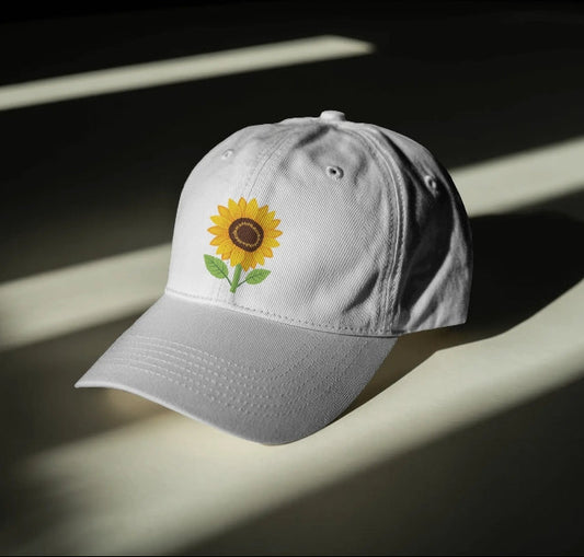 Sunflower embroidery  Cap